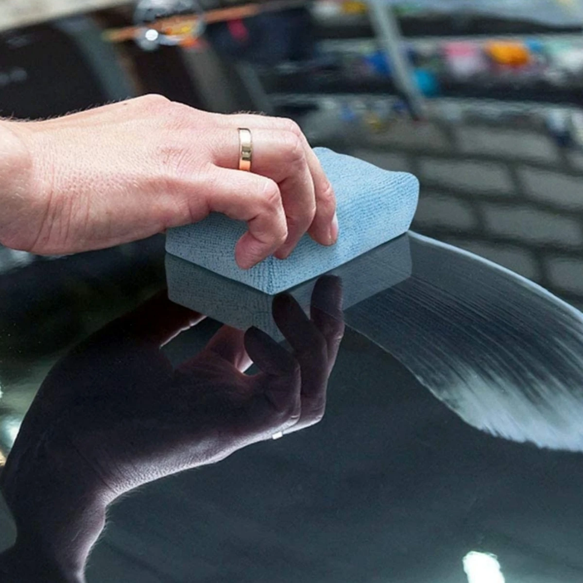 Wax Applicator Pad - 8個入りマイクロファイバー製カーワックスアプリケーターパッド、自動車塗装磨き、ワックスがけ、清掃用ソフトディテイリングスポンジ