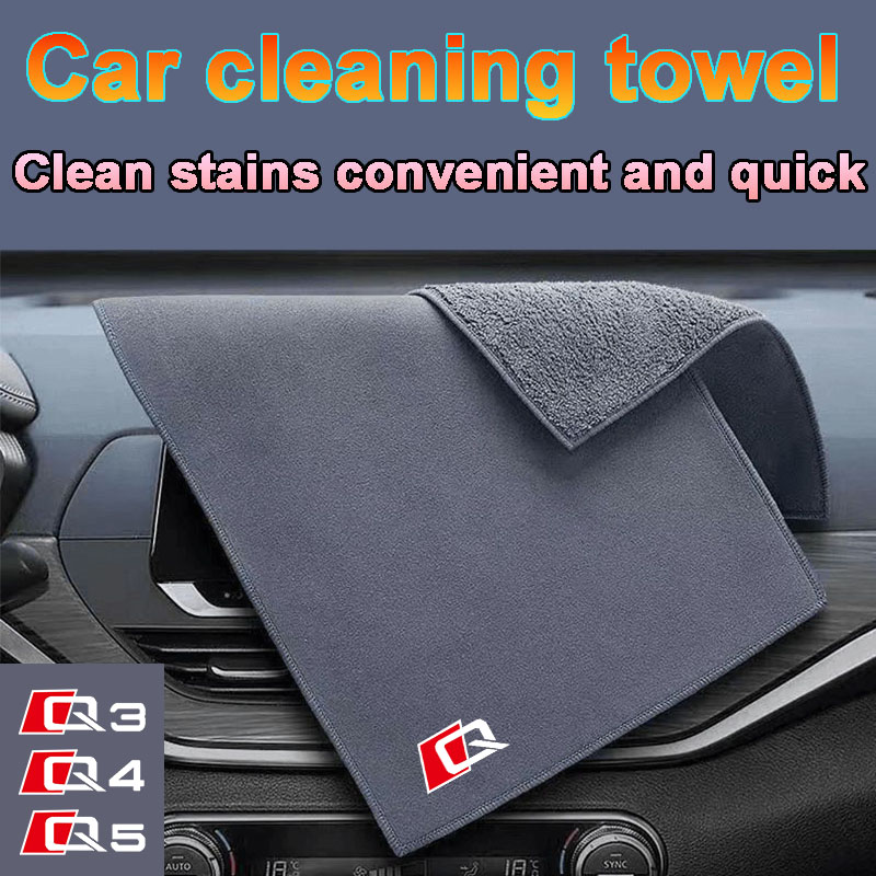 Microfiber Towel Detailing - 吸水性のある自動車用クリーニングタオル - 糸くずの出ないマイクロファイバー、傷つきにくい、車用アクセサリー、アウディ Q Q3 Q4