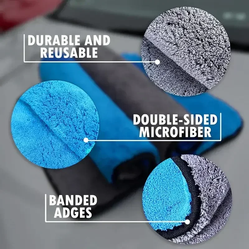 マイクロファイバークリーニングタオル 超ソフト 超吸収性 車 - Microfiber Towel Detailing のレビューと価格