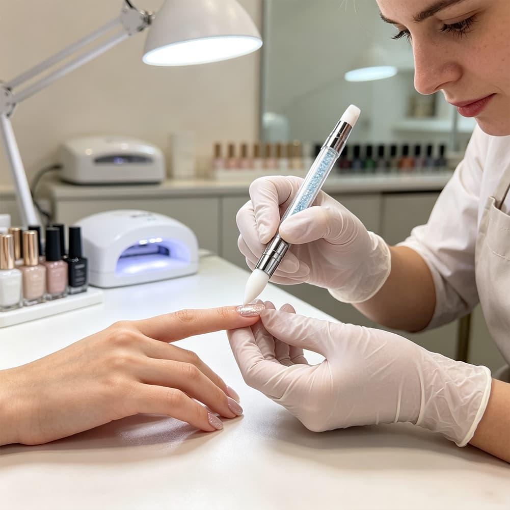 ネイルアート用ダブルヘッドシリコンペン、装飾ペン、グルーアプ - Wax Applicator Pad のレビューと価格
